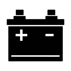 Automotive battery icon for car truck vehicle power energy system electrical component symbol design