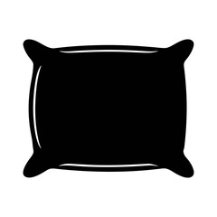 Black pillow vector illustration, home decor, bedroom design, soft cushion, sleep aid, comfort item