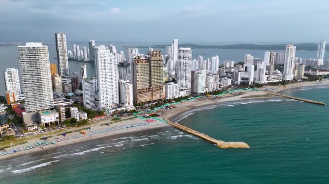 Bocagrande Historic Cartagena From Above &ndash; Colonial Architecture & Caribbean Coastline