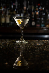 alcohol at the bar