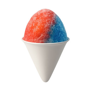 PNG Colorful shaved ice cone treat.