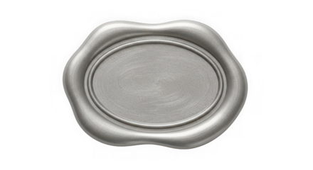 Silver wax seal for letter or certificate
