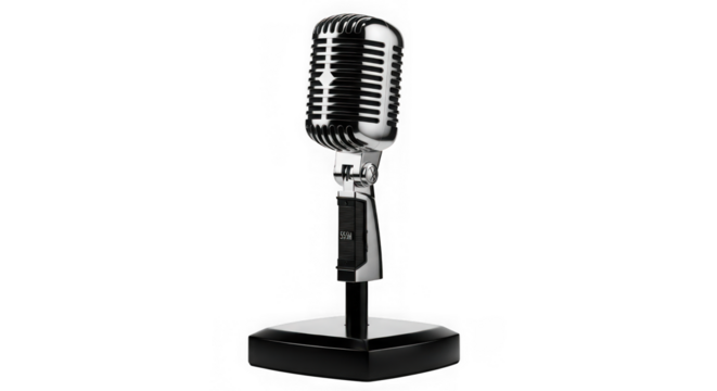 Vintage microphone for music or entertainment