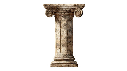antique column isolated on white background