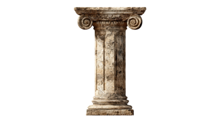 antique column isolated on white background