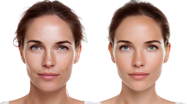 Two beautiful girl on the white background