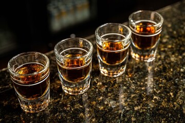 alcohol at the bar