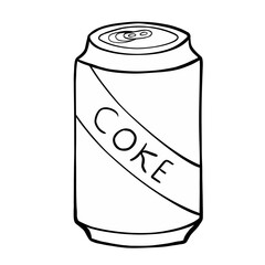 Line art can of soda