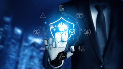 An AI assistant monitors a worksite to enforce the 'Safety First' policy. This smart system ensures...