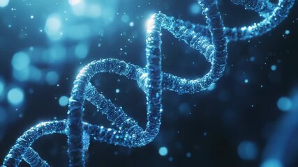 Glowing dna helix structure representing biology and genetics - Powered by Adobe
