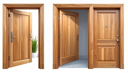 Modern Wooden Entry Door