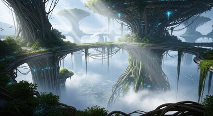 Enchanted Forest Lake - A Mystical Reflection of Natures Grandeur.