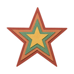 Obraz premium PNG Layered colorful star illustration.