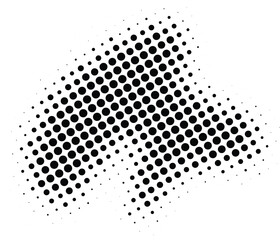 Abstract diagonal gradient halftone pattern A gradiant of black and white dots creating a textured abstract background with varying Pixelated wave shadow texture. Abstract halftone gradation pattern 