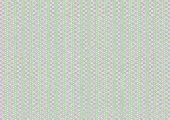 ドットとスクエアのストライプ（緑と紫）