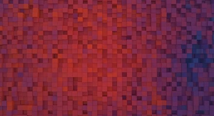 A vibrant, digital abstraction featuring countless small, colorful squares arranged in a dense, geometric pattern, forming a blocky texture ,geometric ,tile ,shapes