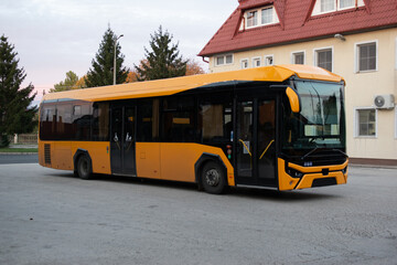Yellow city bus transportation