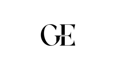 Obraz premium GE initial letters, monogram logo