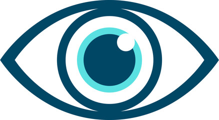 Modern Eye Icon , Vision, Monitoring, and Surveillance Concept