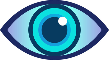 Modern Eye Icon , Vision, Monitoring, and Surveillance Concept