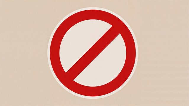 No entry sign or prohibition symbol.