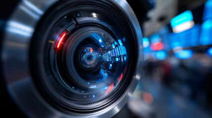 Intelligentes Kameraüberwachungssystem mit KI-Gesichtserkennung und digitalen Bildschirmen zur Sicherheitsanalyse