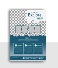 Travel Flyer design, Modern Travel template design, Unique and clear Flyer design, Business Flyer design.