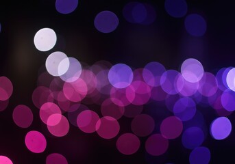 Abstract background featuring numerous glowing, colorful, round bokeh lights, creating a festive and blurry atmosphere and soft effect ,glowing ,circle ,illuminated