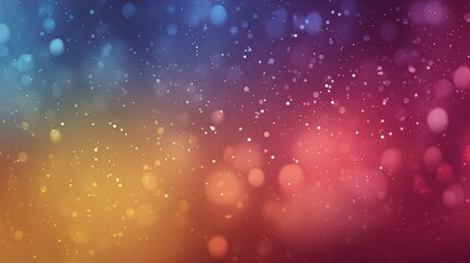 Captivating bokeh background with warm golden yellow to cool blue gradient and shimmering white particles, perfect for festive celebrations or abstract design projects.