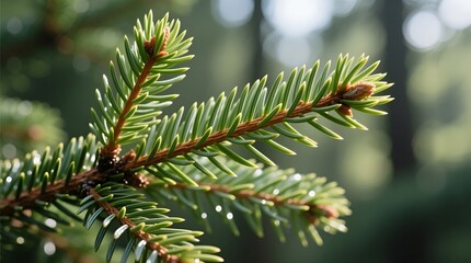 green pine needles, leaf, pine, tree, closeup, coniferous