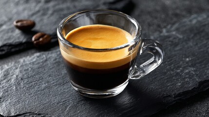 Savor the rich aroma and deep flavor of a perfectly brewed espresso, a luxurious morning ritual or afternoon delight.