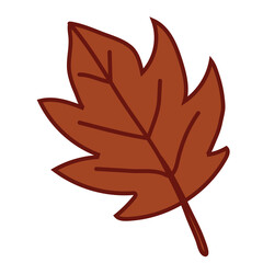 red autumn maple leaf vector illustration