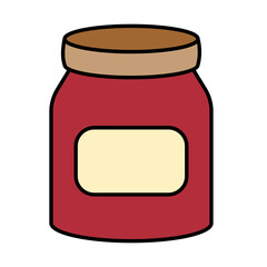 Jam Jar Illustration – Simple Minimalist Fruit Preserve Design