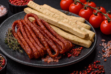 Grissini breadsticks, an Italian wheat pastry, are a great lunch snack. Grissini breadsticks