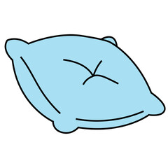 simple blue pillow vector illustration