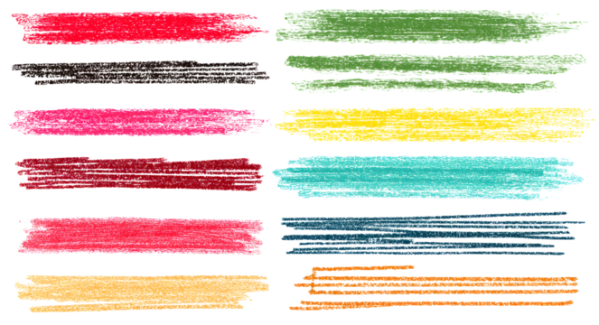 Set of hand drawn marker line design element, grunge strokes, doodle lines underline scribble - Powered by Adobe