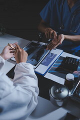 Doctors are meeting at the hospital to discuss treatment options and share experiences with colleagues.