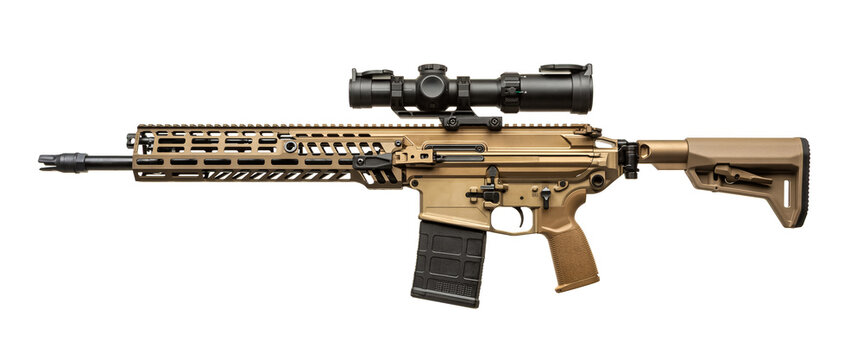 Coyote Tan Tactical Rifle with Scope Attachment