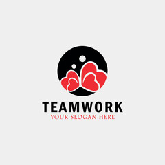 teamwork logo design vector
