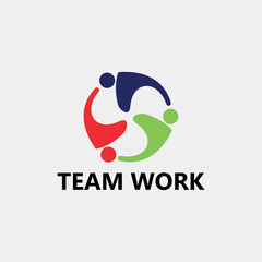 teamwork logo design vector