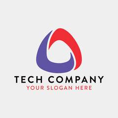 tech home techno logo design vector