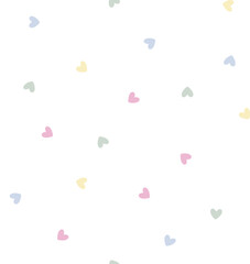 seamless pattern with hearts Colorful bright pastel hearts seamless vector pattern, For textiles, cotton fabric, covers, wallpaper, printing, cards, scrapbooking.
