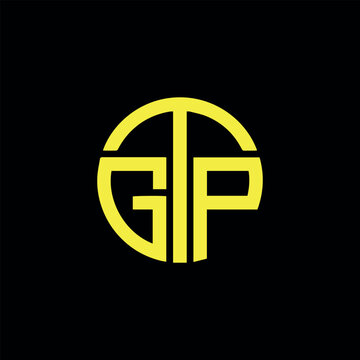 letters tgp text logo design vector
