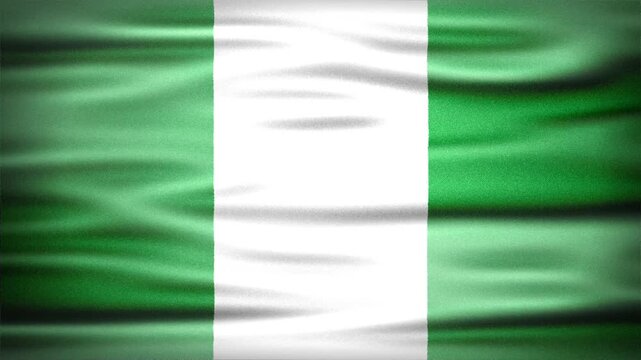 Wavy Flag of Nigeria Animation, Short Looping Video of National Symbol