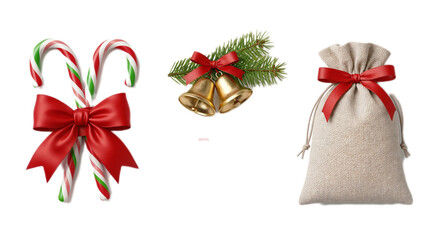 christmas bells on white background