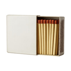 PNG Open matchbox with wooden matches.