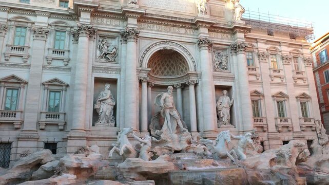 Famous Trevi Fountain landmark in Rome, Italy