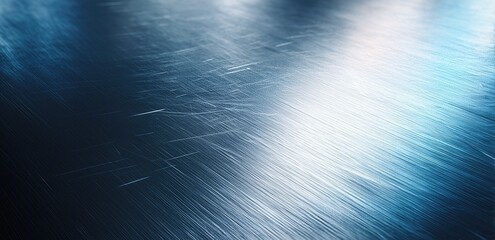 A blue surface with a white reflection