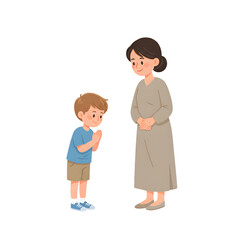 Child Showing Respect to ParentsChild Showing Respect to Parents