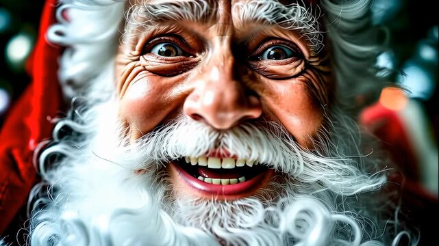 Santa brings smiles to everyone with his joyful laughter and warm spirit.